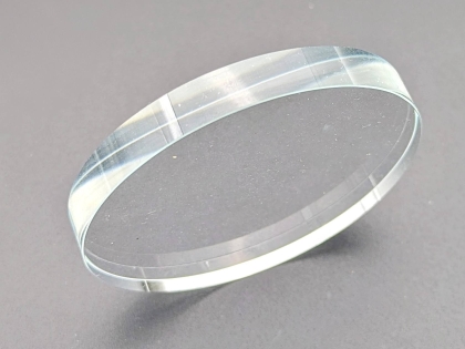 Crystal Glass Pebbles Round 70 mm Clear side view